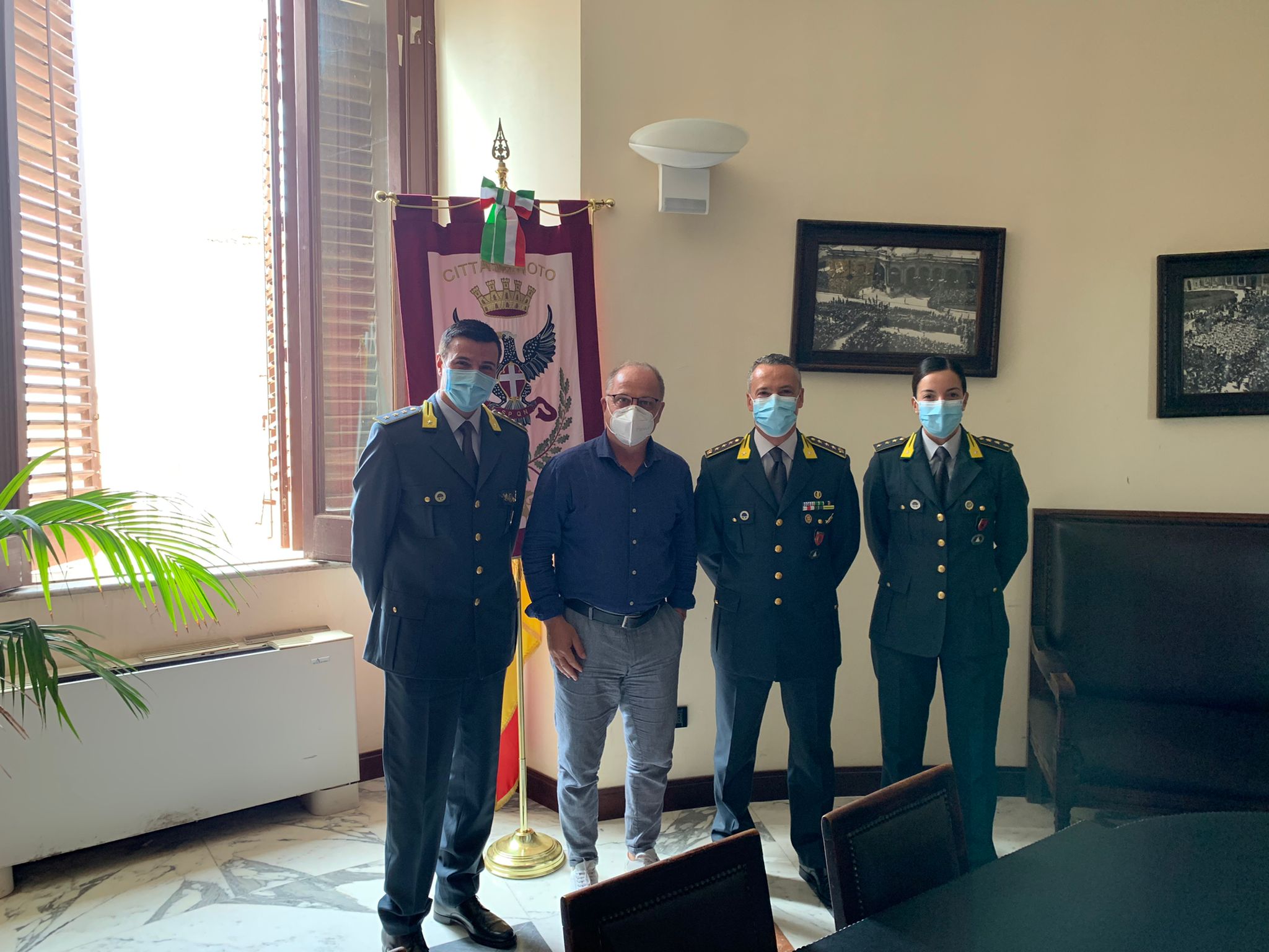 Incontro a Palazzo Ducezio con il Comandante provinciale della Guardia di Finanza Colonnello Lucio Vaccaro