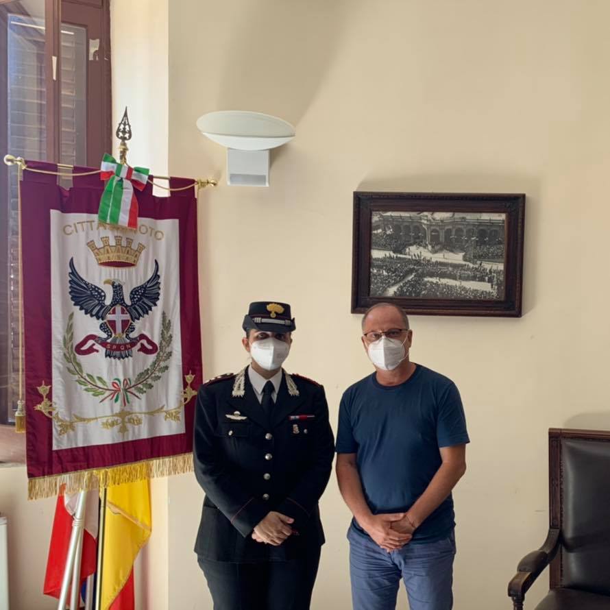 Incontro a Palazzo Ducezio con il nuovo Comandante della Compagnia dei Carabinieri di Noto, Cap. Federica Lanzara