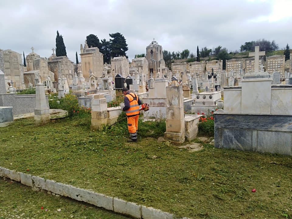 Noto, sono cominciati i lavori al cimitero comunale.