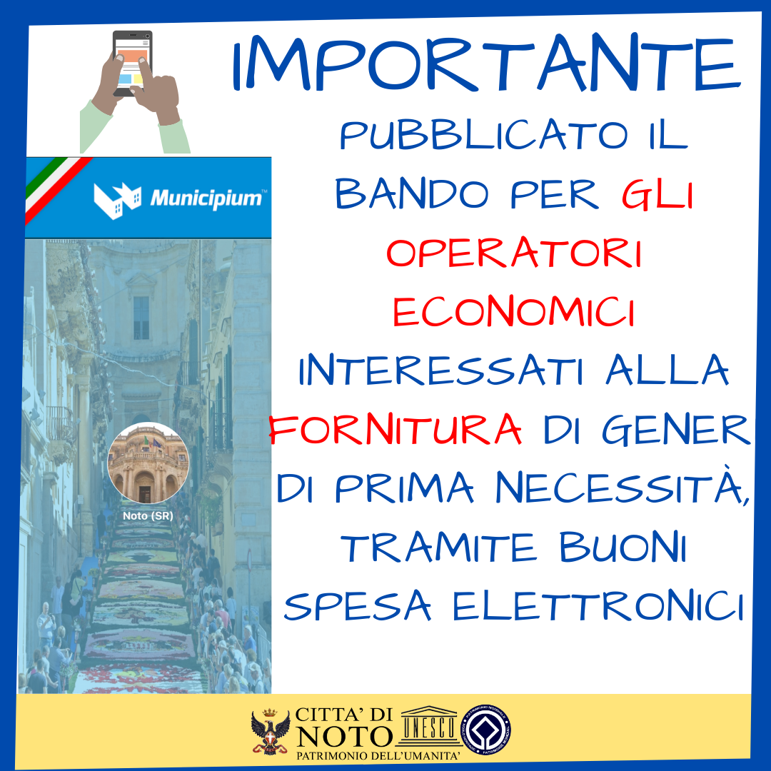 Voucher Spesa, pubblicato il bando per gli OPERATORI COMMERCIALI interessati alla fornitura di generi di prima necessità