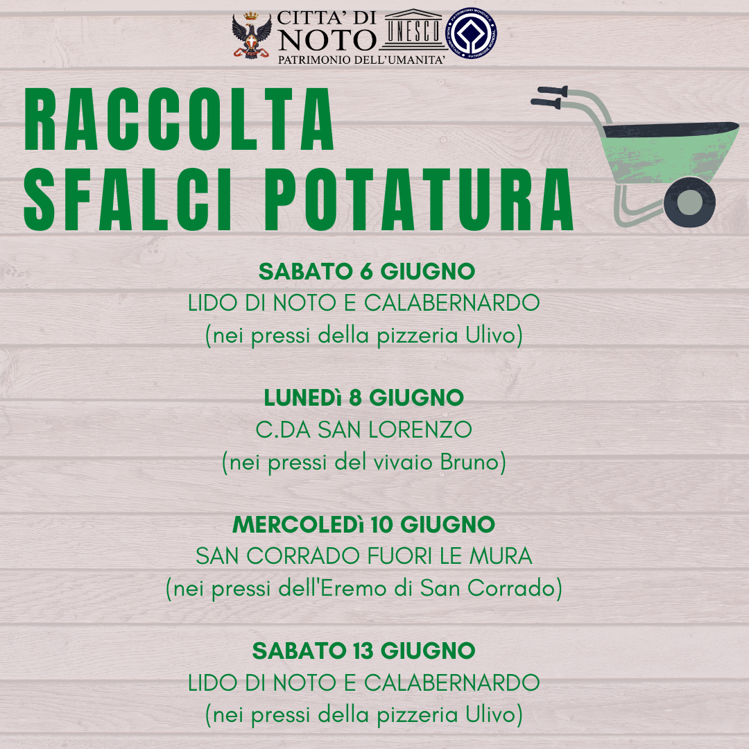 Raccolta sfalci da potatura nelle contrade, appuntamenti delle prossime settimane 