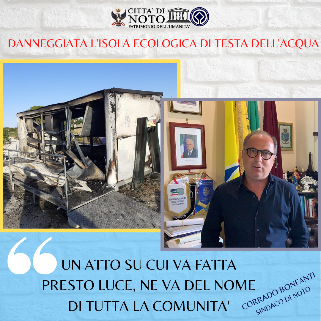 Danneggiata l'isola ecologica a testa dell'acqua, il sindaco bonfanti: "mi auguro sia fatta presto luce, ne va del nome della comunità'"