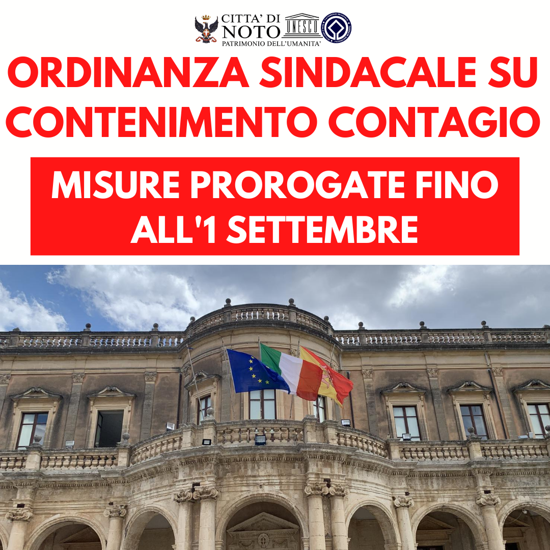 Misure anticontagio prorogate fino all'1 settembre