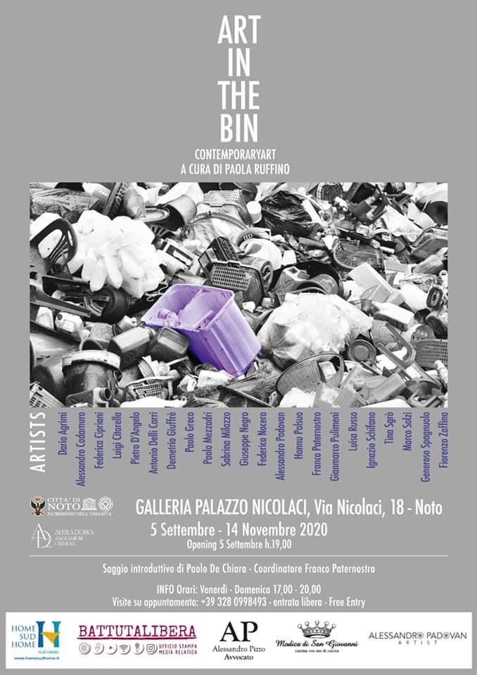 Il 5 settembre l'opening di "Art in the bin", il tema del recupero e del riuso creativo dei materiali di scarti nelle opere di 22 artisti internazionali