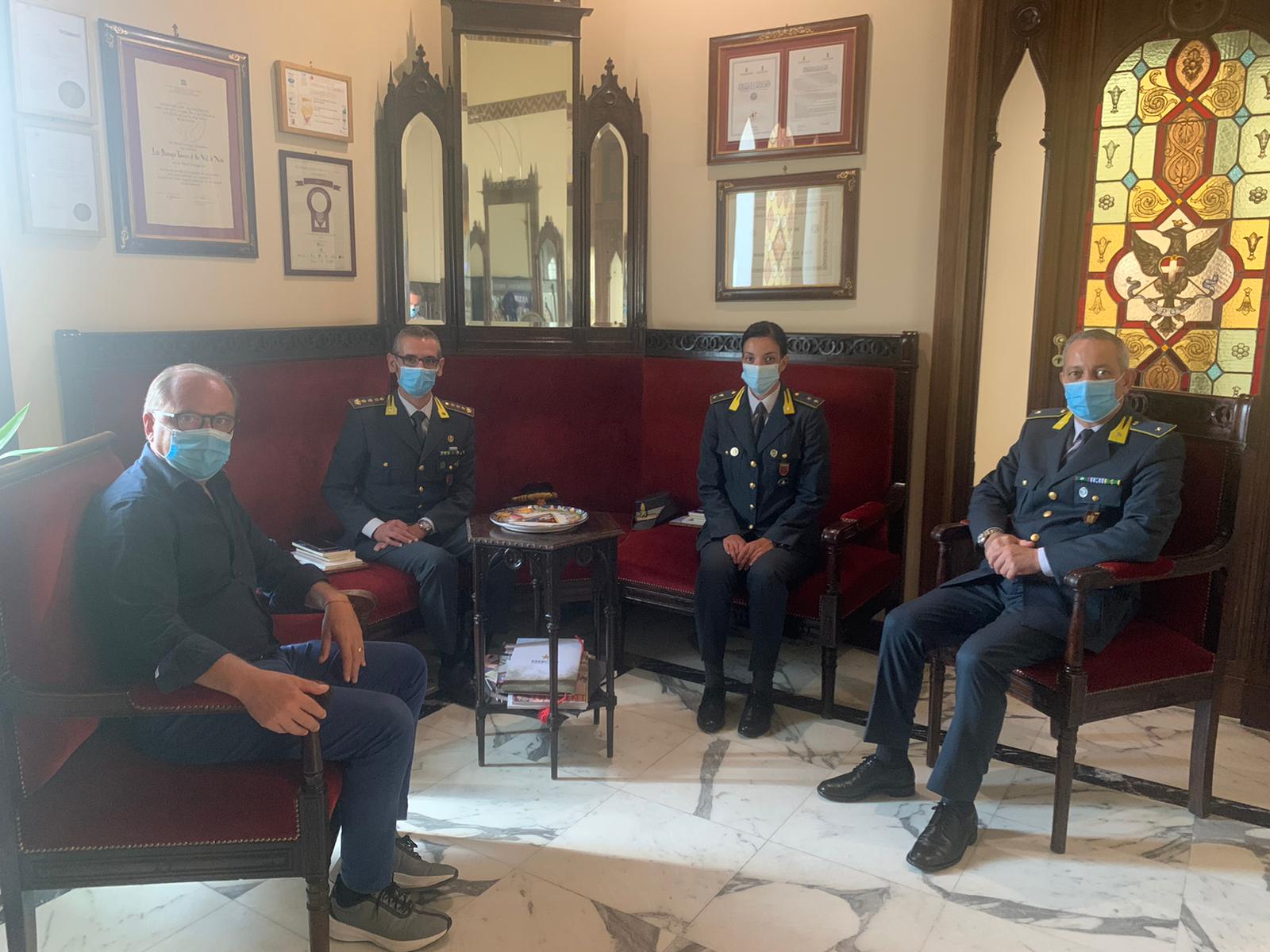 Stamattina il sindaco Bonfanti ha incontrato il nuovo comandante della Guardia di Finanza di Noto