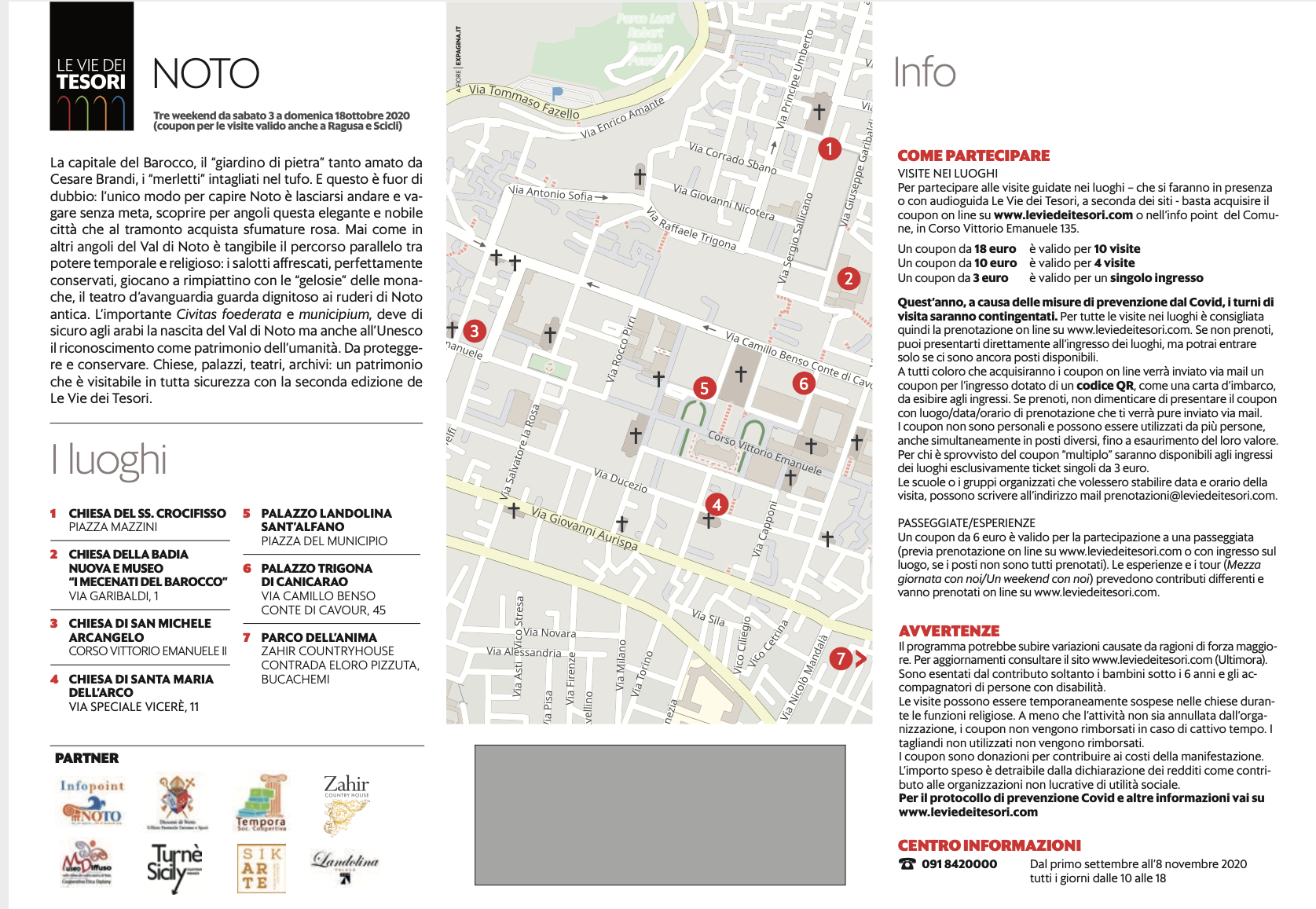 Le Vie dei Tesori torna a Noto, dal 3 al 18 ottobre nei weekend: 7 luoghi da visitare 2 esperienze da vivere