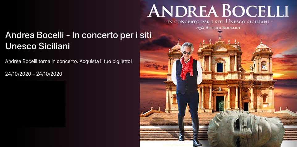 Bocelli e Mitoraj a Noto per promuovere i siti Unesco siciliani. L'annuncio del governatore Musumeci e del sindaco Bonfanti