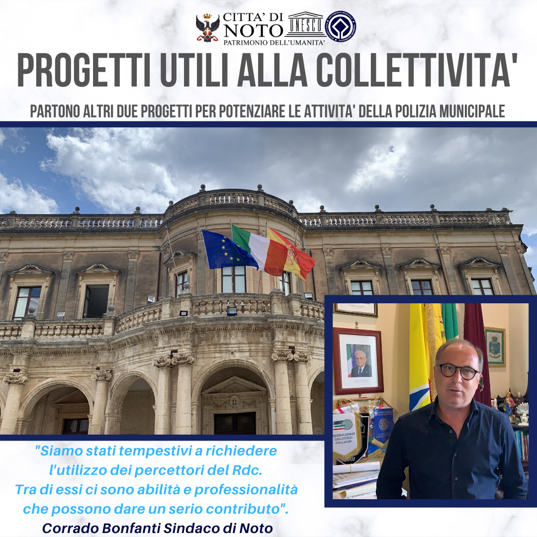 Ok ad altri due Progetti Utili alla Collettività, potenzieranno le attività della Polizia Municipale