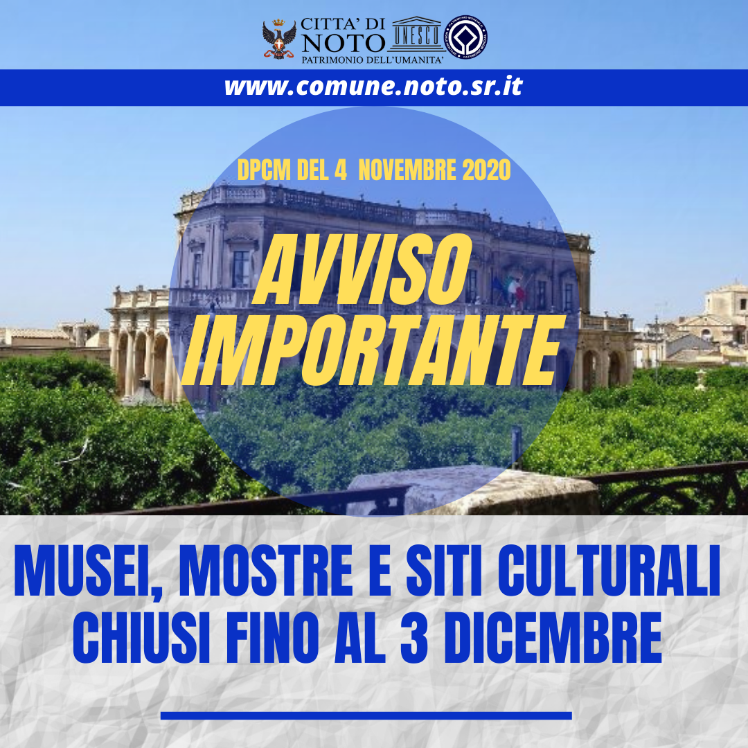 Dal 6 novembre al 3 dicembre chiusi musei, mostre e siti culturali