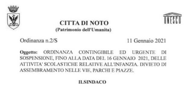 Sospese le attività delle scuole dell'infanzia, vietata ogni forma di assembramento