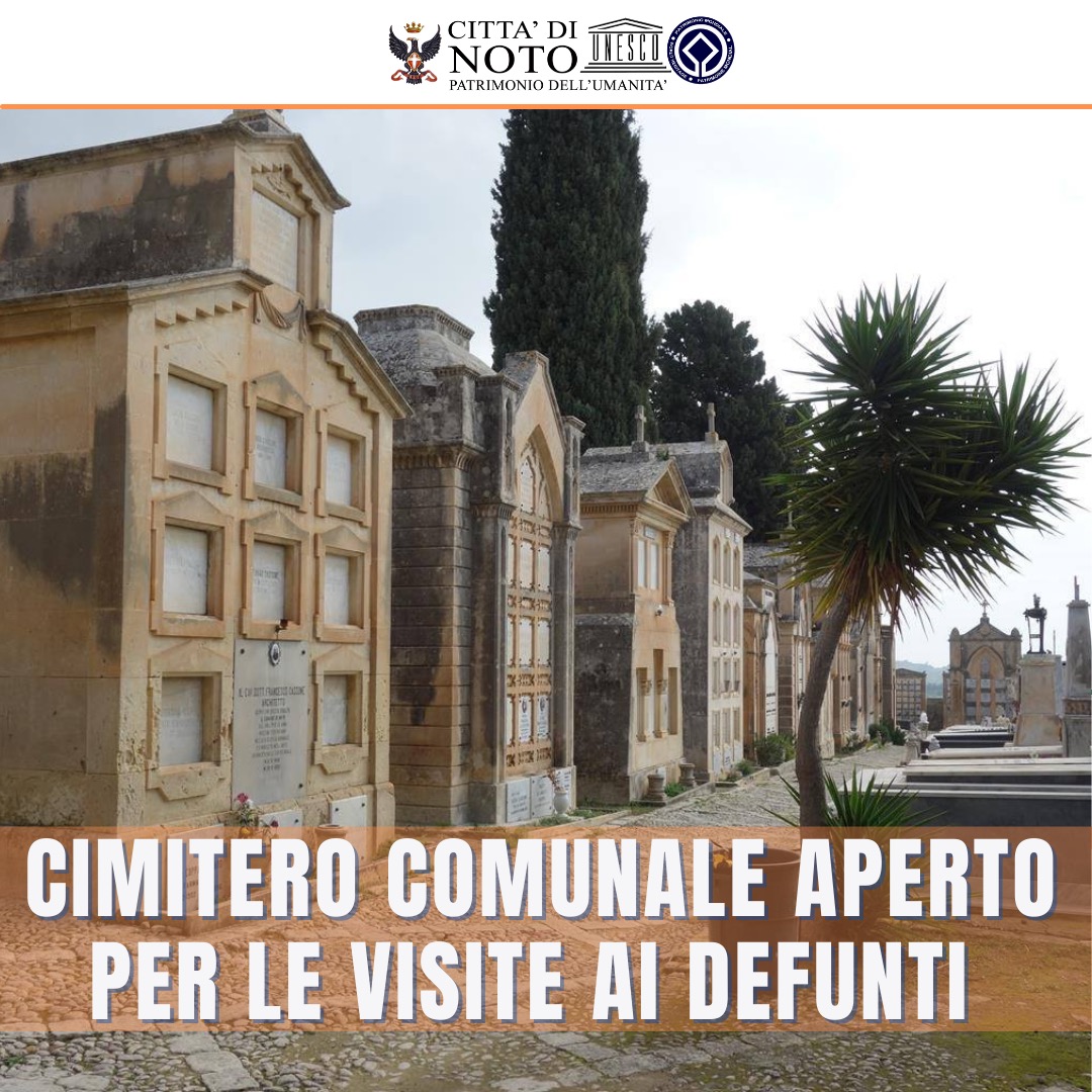 Da domani lunedì 1 febbraio cimitero comunale aperto anche per le visite ai cari defunti 