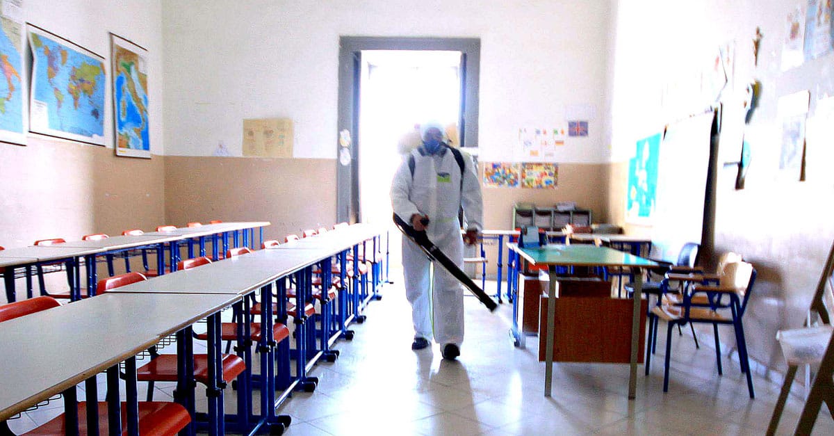 Il 18, 19 e 20 febbraio la sanificazione degli istituti scolastici