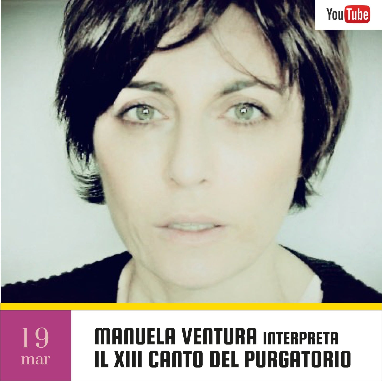“Dante Nostro Contemporaneo”, domani il quinto appuntamento: Manuela Ventura interpreta il XIII canto del Purgatorio