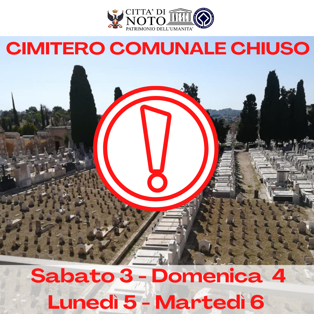 Cimitero comunale chiuso da sabato 3 a martedì 6 aprile
