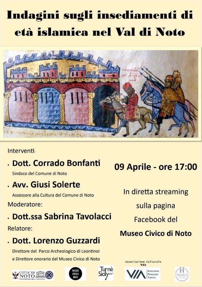 "Indagini sugli insediamenti di età islamica nel Val di Noto", il 9 aprile conferenza in streaming