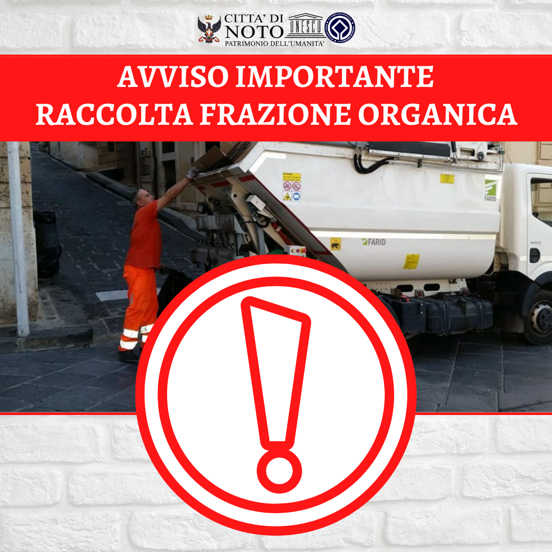 IMPORTANTE: sospesa momentaneamente la raccolta della frazione organica