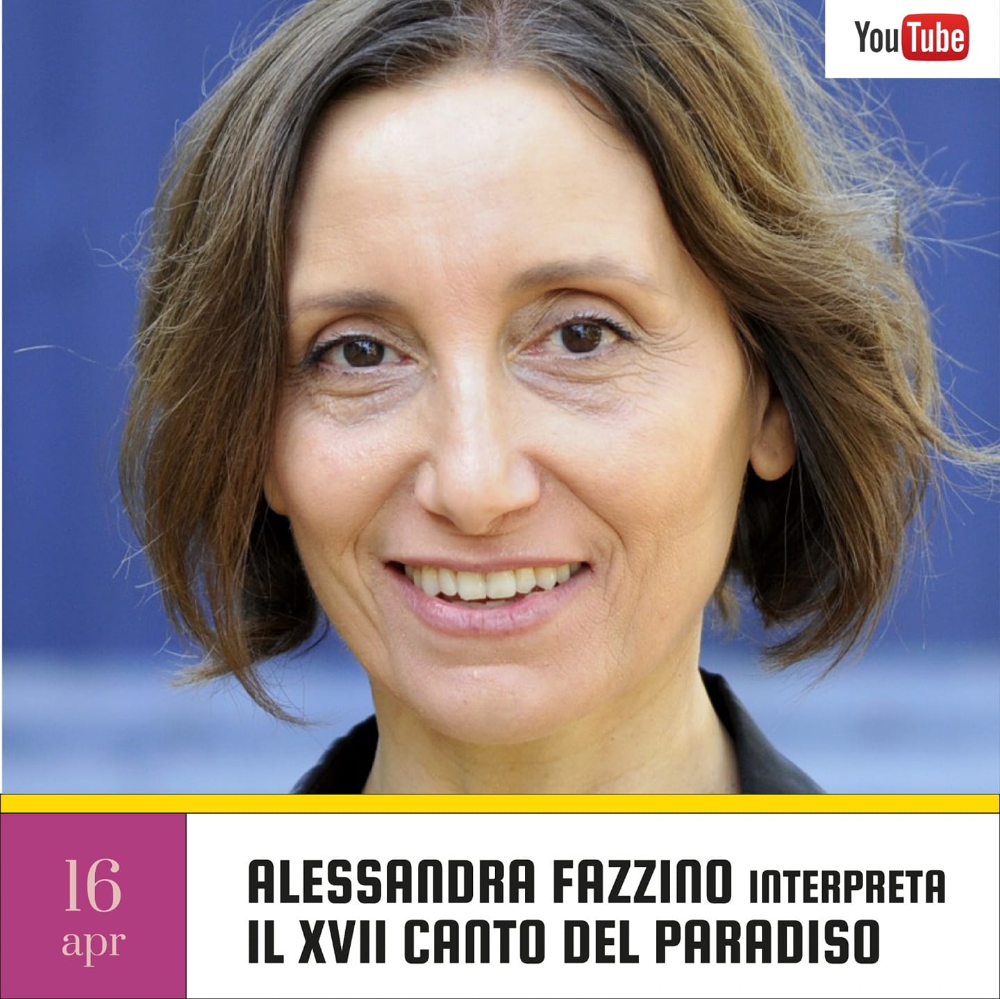 “Dante Nostro Contemporaneo”, domani sera Alessandra Fazzino interpreta il XVII canto del Paradiso